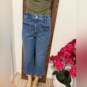 Express Blue Ankle Cropped Jeans